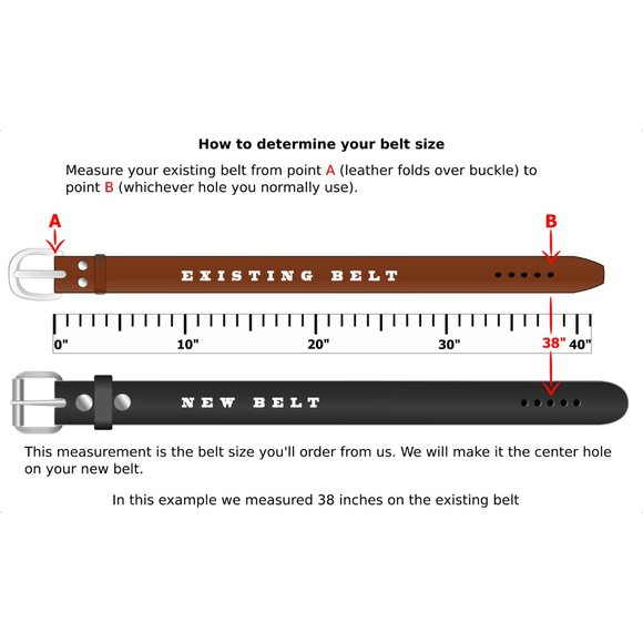 1-1/2" Leather WORK CCW GUN BELT HANDMADE - Picture 4 of 4